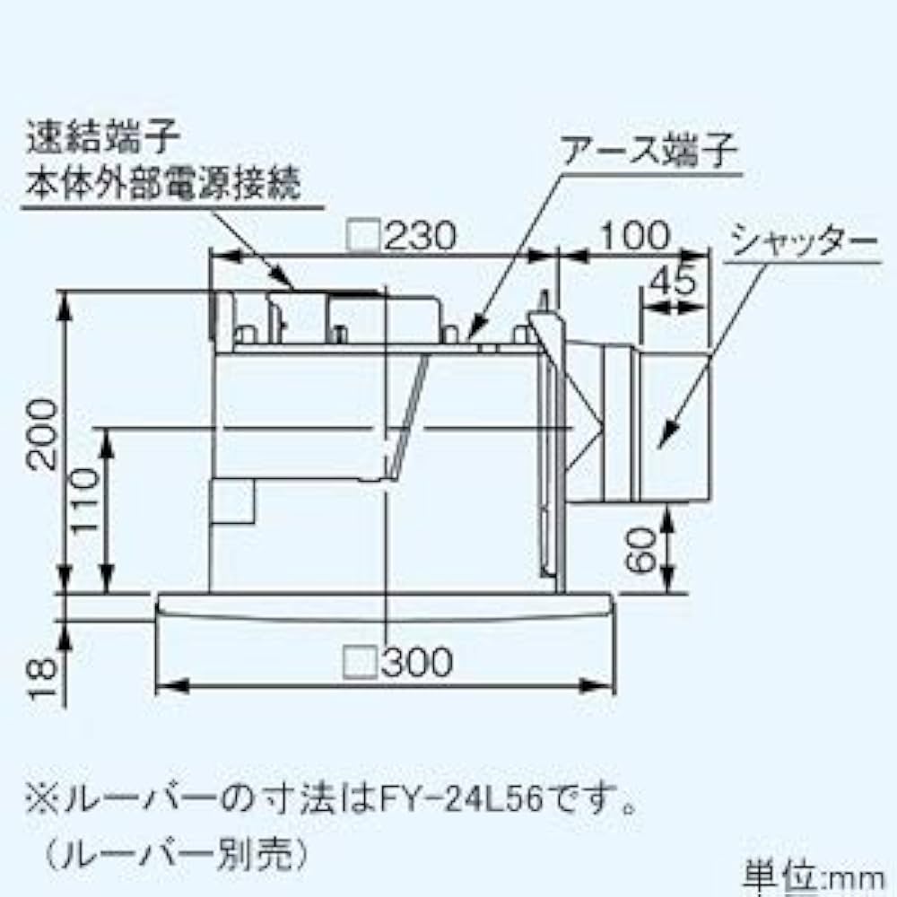 Amazon | パナソニック(Panasonic)天井埋込形換気扇 ルーバー